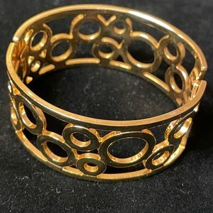 Gold tone geometric bangle bracelet (costume)
